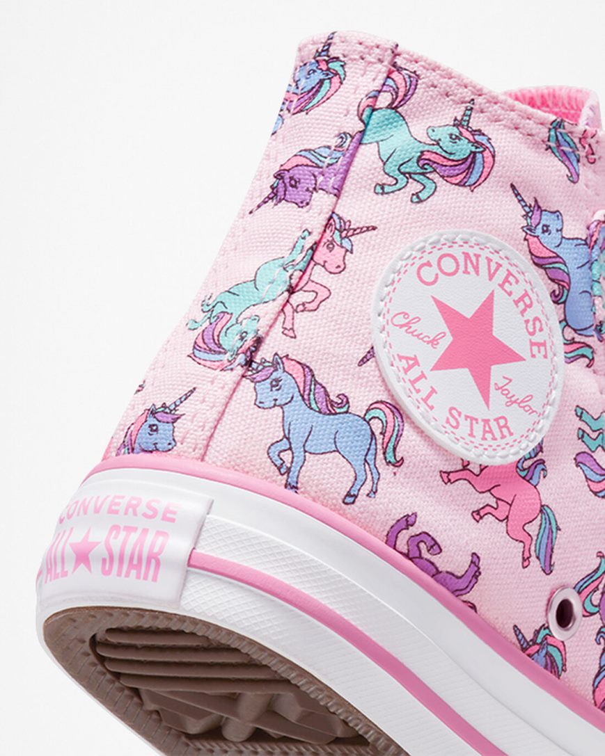 Tenis Converse Chuck Taylor All Star Easy-On Unicorns Cano Alto Menino Rosa Azuis | PT E0PT975